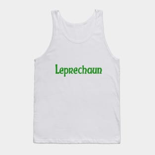 Leprechaun Typographic Design Tank Top